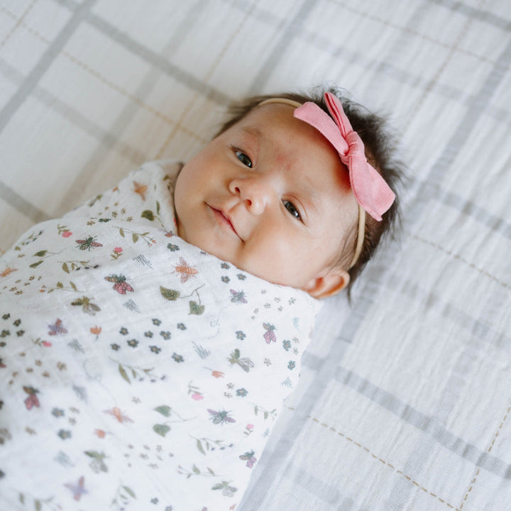 Little Unicorn Cotton Muslin Swaddle Blanket 3 Pack | Garden Bees