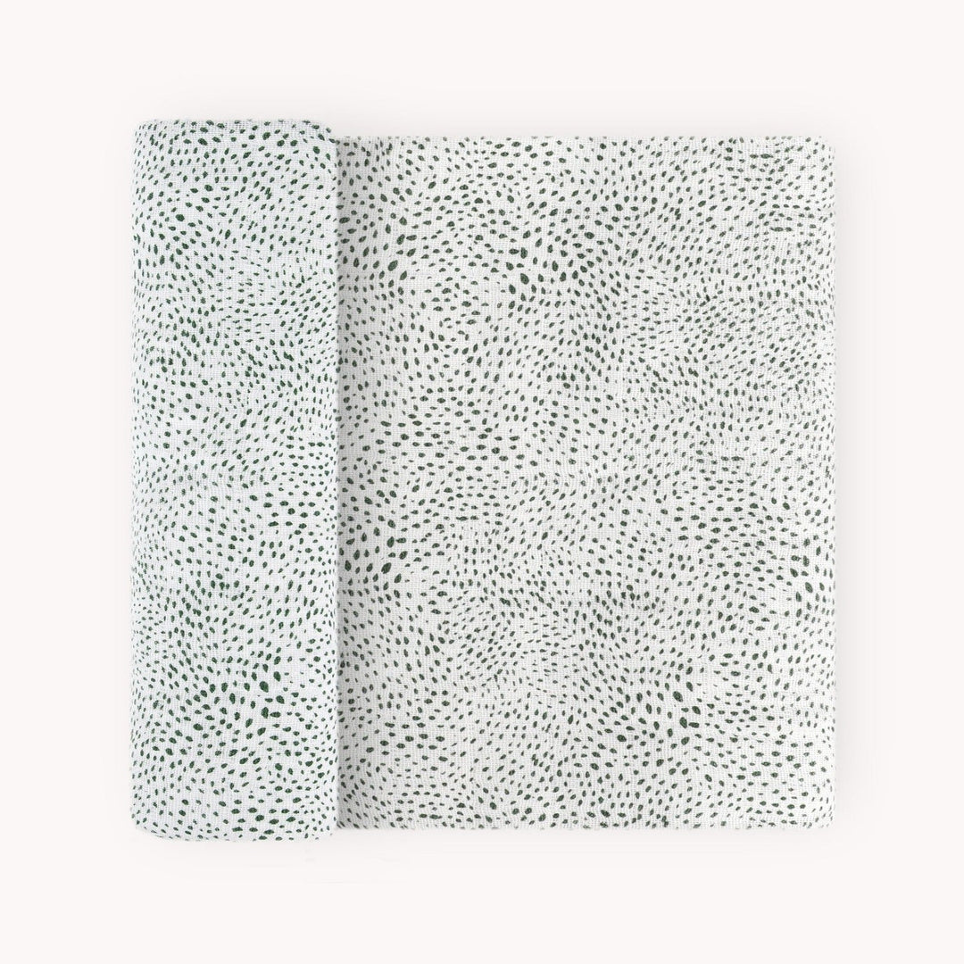 Little Unicorn Cotton Muslin Swaddle Blanket | Green Seed