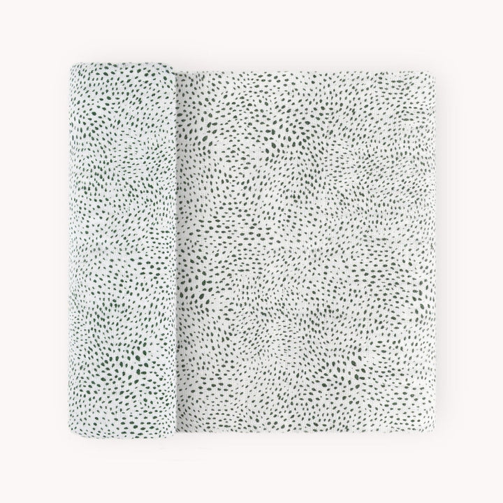 Little Unicorn Cotton Muslin Swaddle Blanket | Green Seed