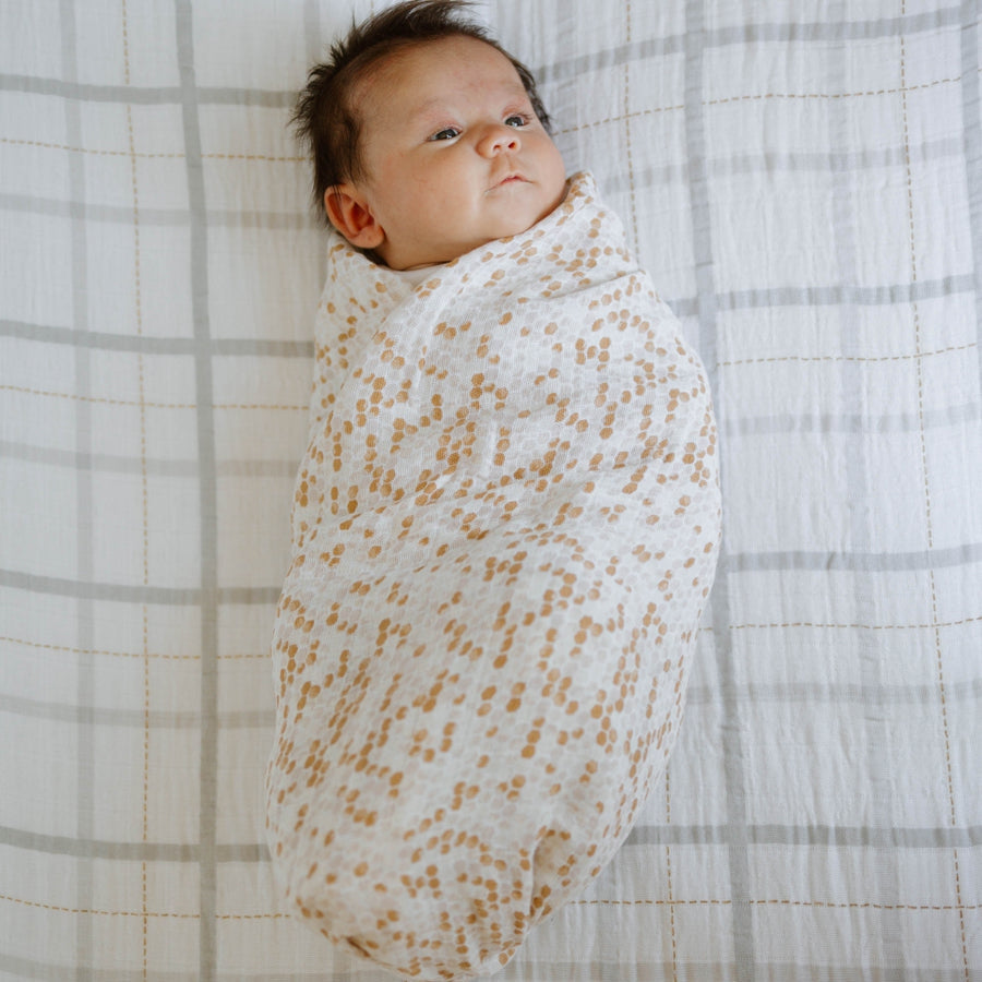 Little Unicorn Cotton Muslin Swaddle Blanket 3 Pack | Garden Bees