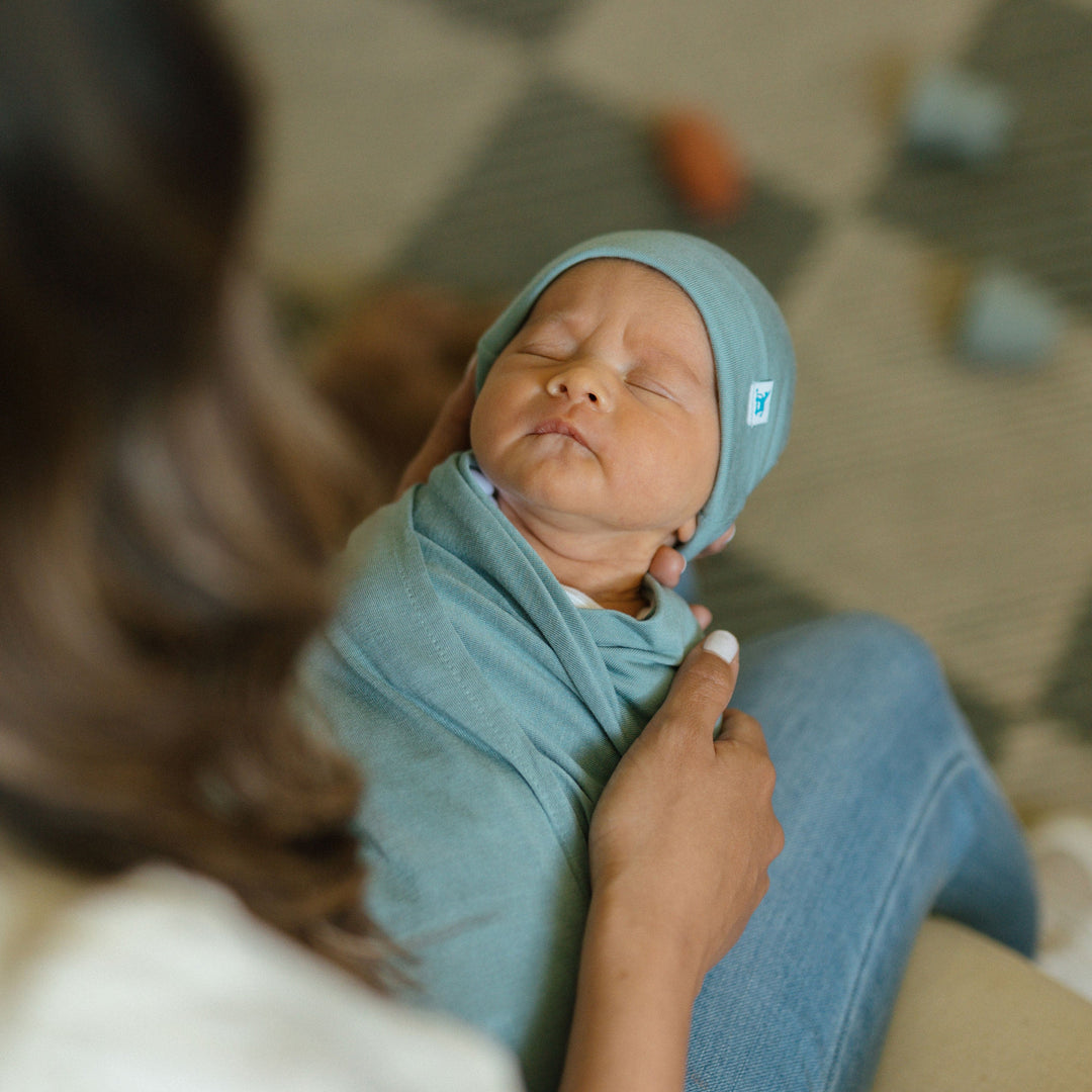 Little Unicorn Stretch Knit Swaddle Blanket | Harbor