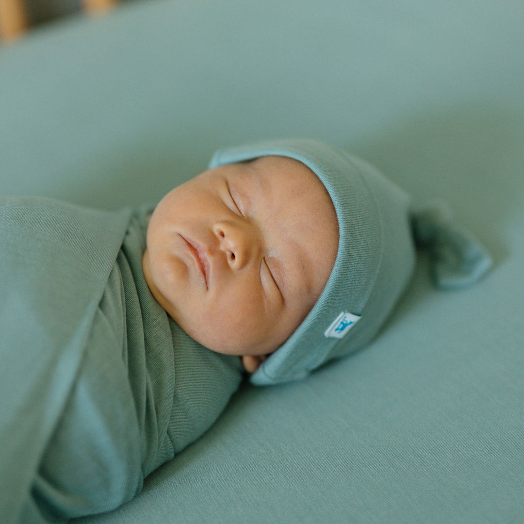 Little Unicorn Stretch Knit Swaddle and Hat Set | Harbor