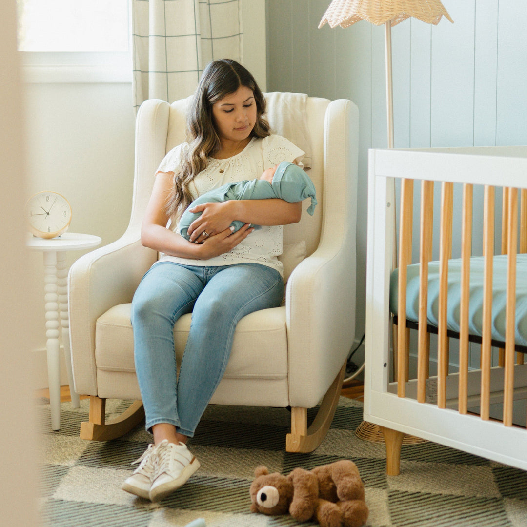 Little Unicorn Stretch Knit Swaddle and Hat Set | Harbor