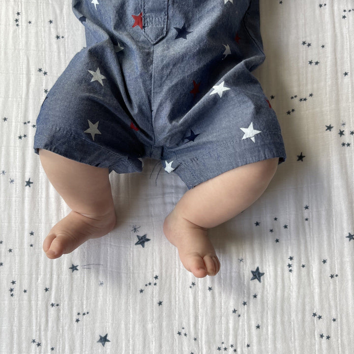Little Unicorn Cotton Muslin Crib Sheet | Shooting Stars