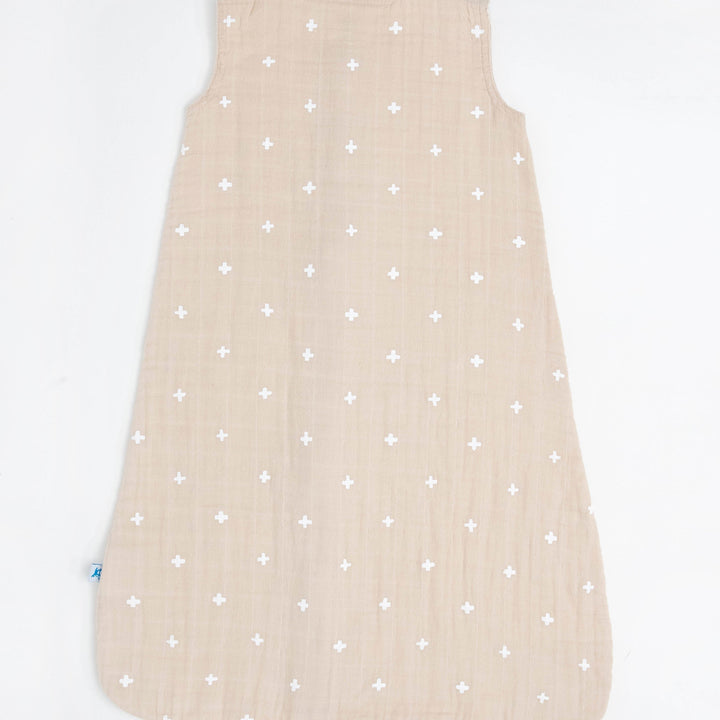 Little Unicorn Cotton Muslin Sleep Bag | Taupe Cross