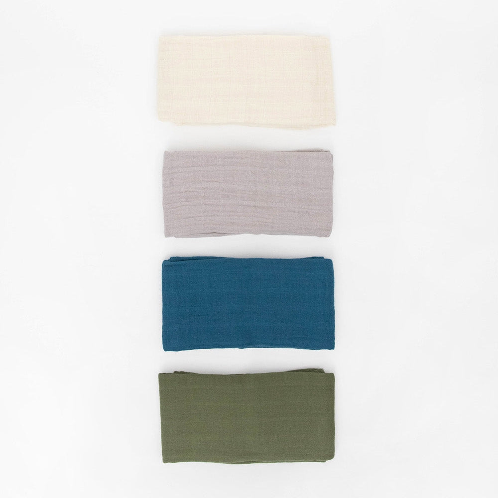 Little Unicorn Cotton Muslin Squares 4 Pack | Fern