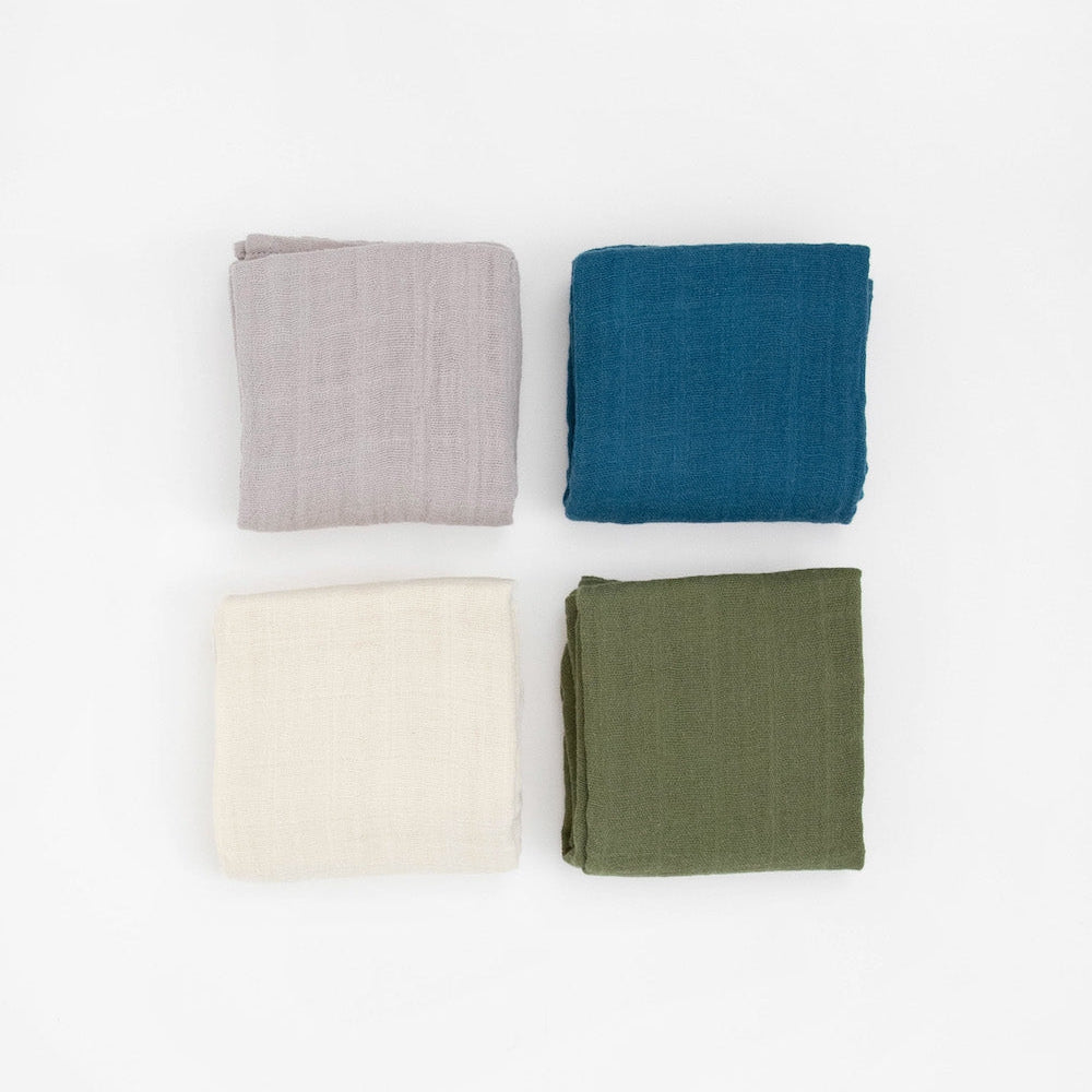 Little Unicorn Cotton Muslin Squares 4 Pack | Fern
