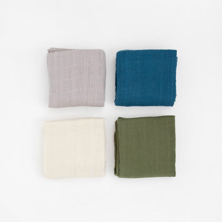 Little Unicorn Cotton Muslin Squares 4 Pack | Fern