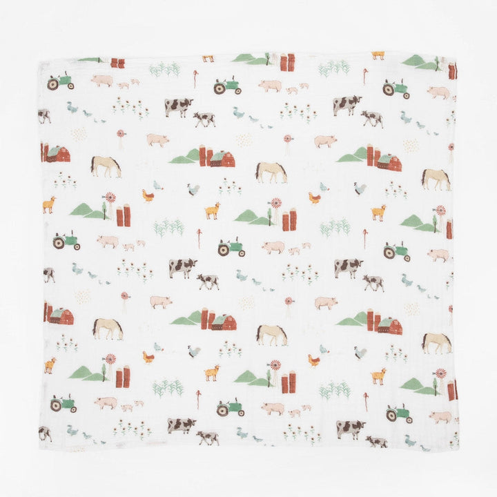 Little Unicorn Cotton Muslin Squares 4 Pack | Farmyard