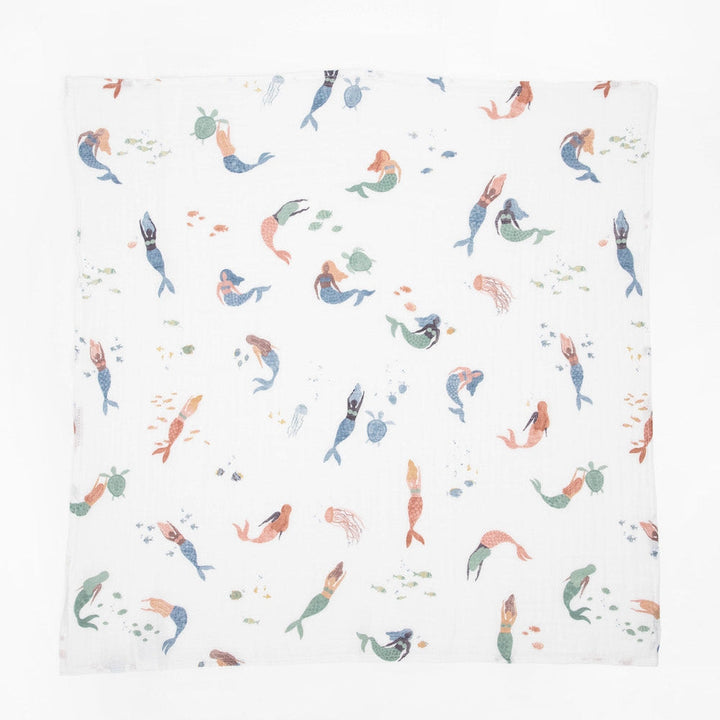 Little Unicorn Cotton Muslin Squares 4 Pack | Mermaids