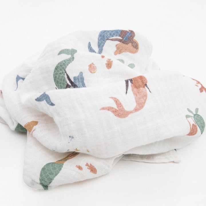 Little Unicorn Cotton Muslin Squares 4 Pack | Mermaids