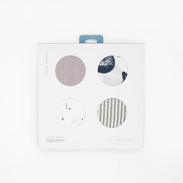 Little Unicorn Cotton Muslin Squares 4 Pack | Planetary