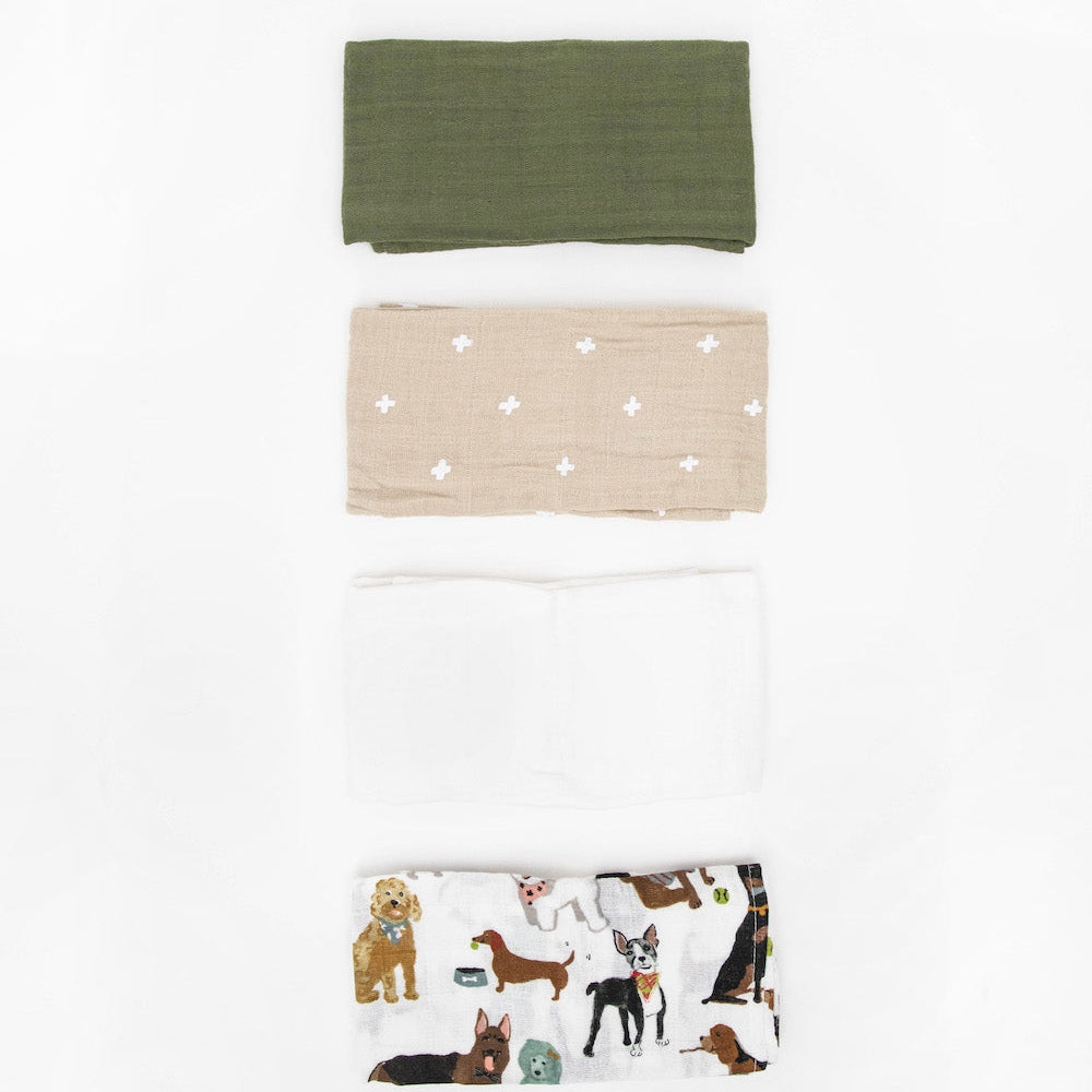 Little Unicorn Cotton Muslin Squares 4 Pack | Woof