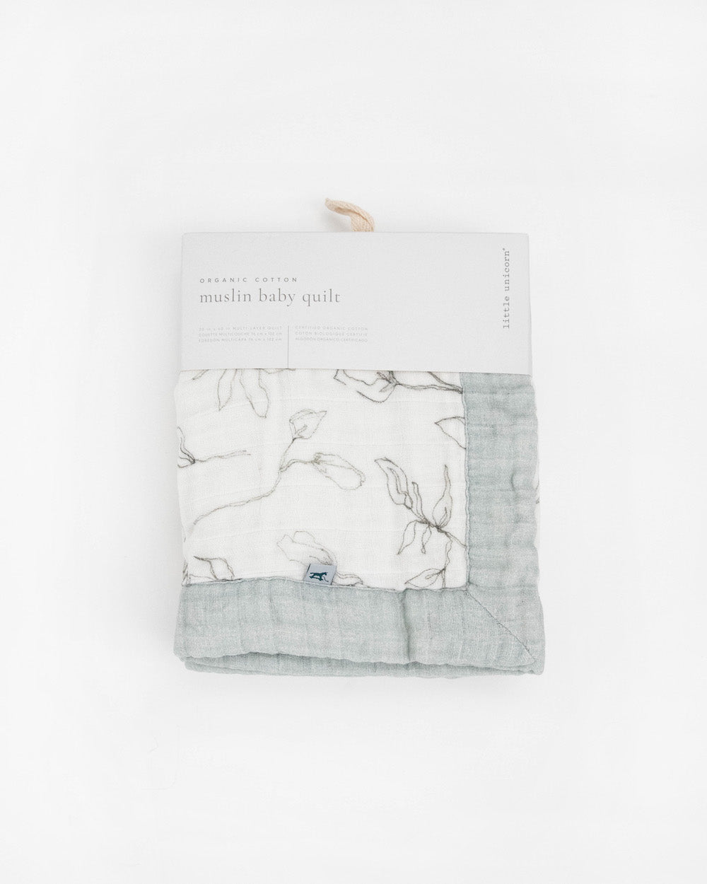 Little Unicorn Organic Cotton Muslin Baby Quilt | Pencil Floral