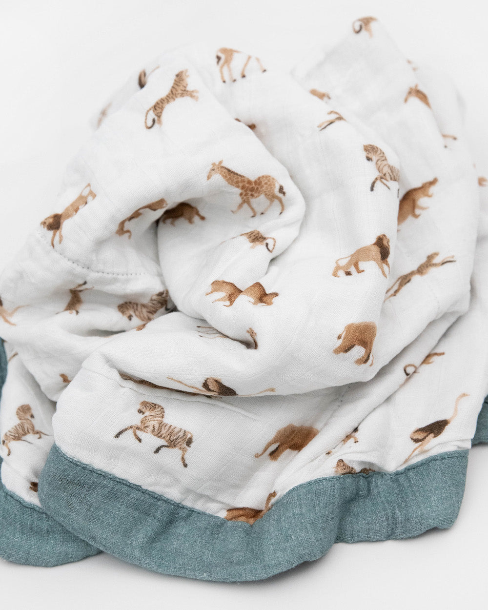 Little Unicorn Organic Cotton Muslin Baby Quilt | Animal Crackers