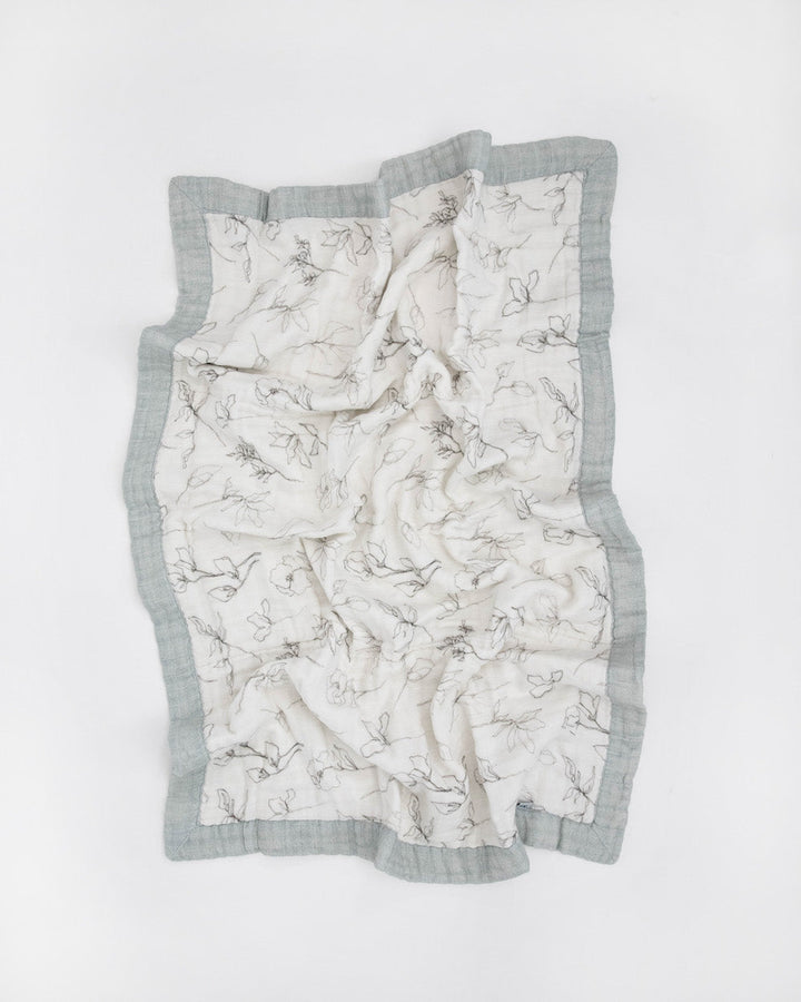 Little Unicorn Organic Cotton Muslin Baby Quilt | Pencil Floral
