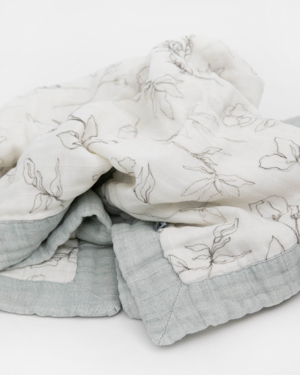 Little Unicorn Organic Cotton Muslin Baby Quilt | Pencil Floral