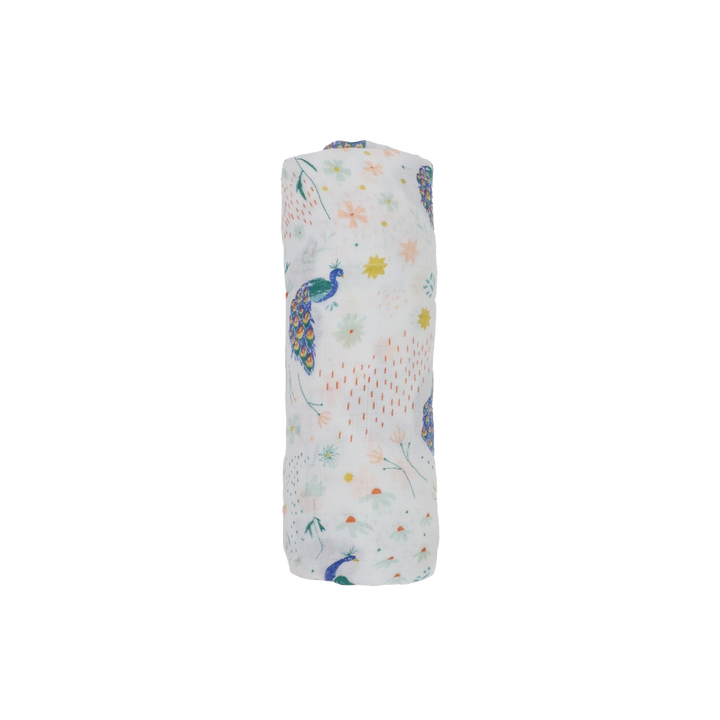 Little Unicorn Deluxe Muslin Swaddle Blanket | Peacock