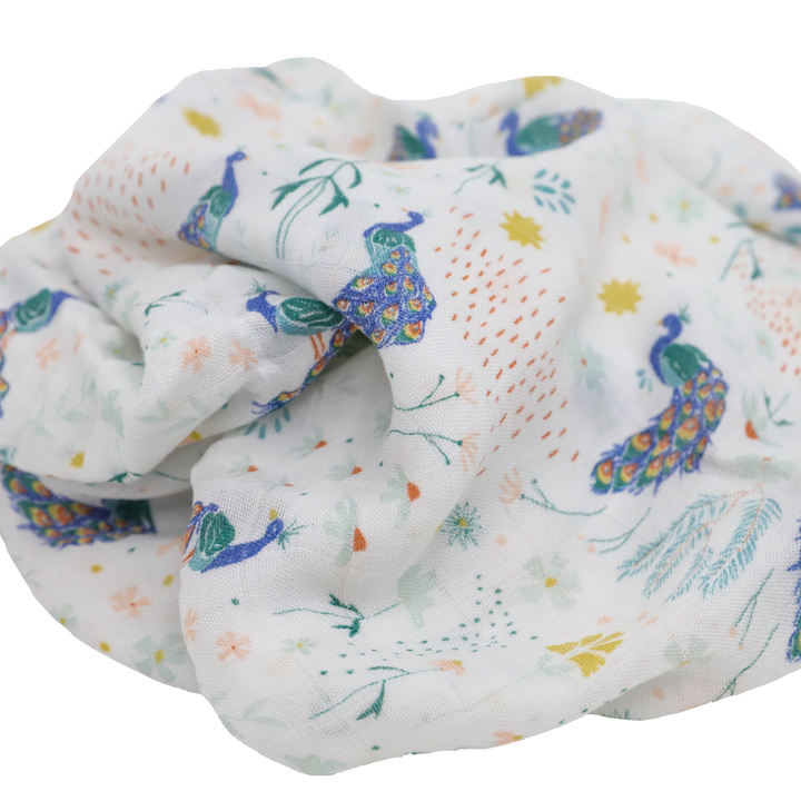 Little Unicorn Deluxe Muslin Swaddle Blanket 2 Pack | Peacock