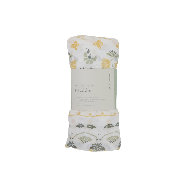Little Unicorn Deluxe Muslin Swaddle Blanket | Heirloom Floral