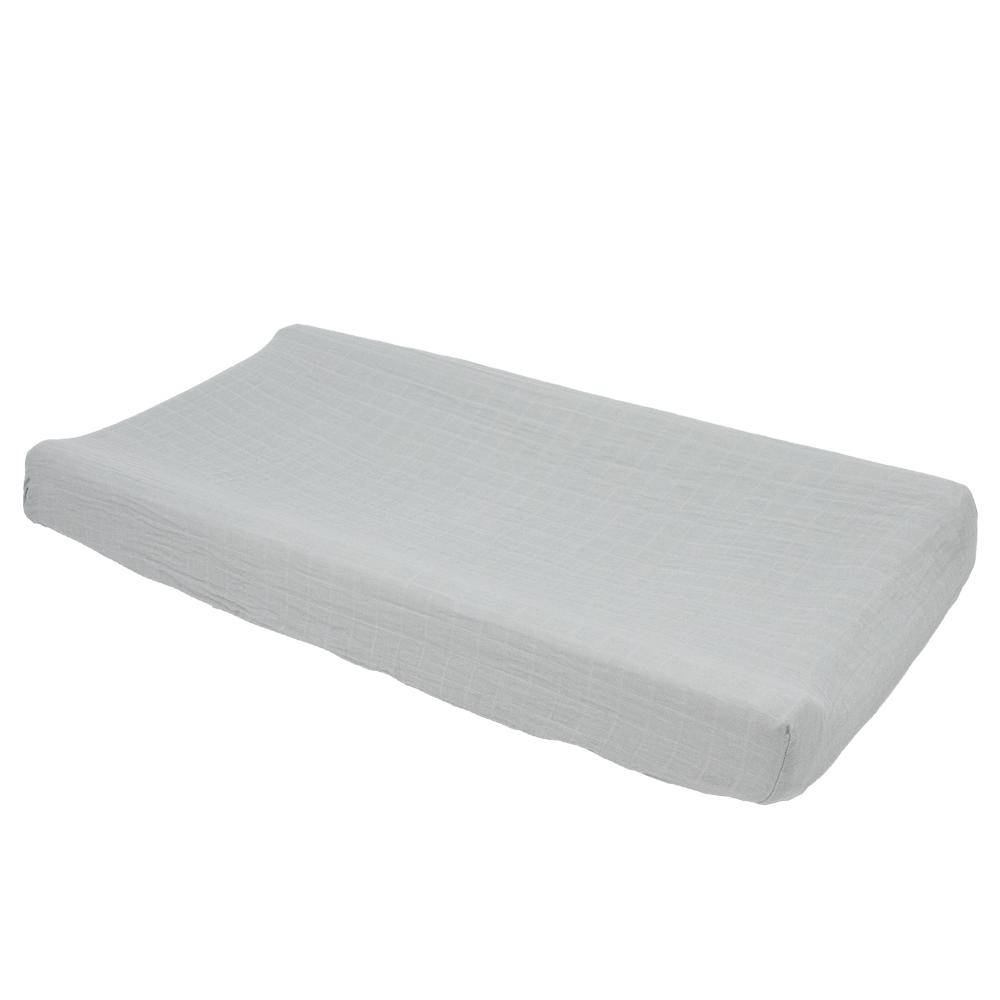 Little Unicorn Organic Cotton Muslin Changing Pad Cover | White Sage
