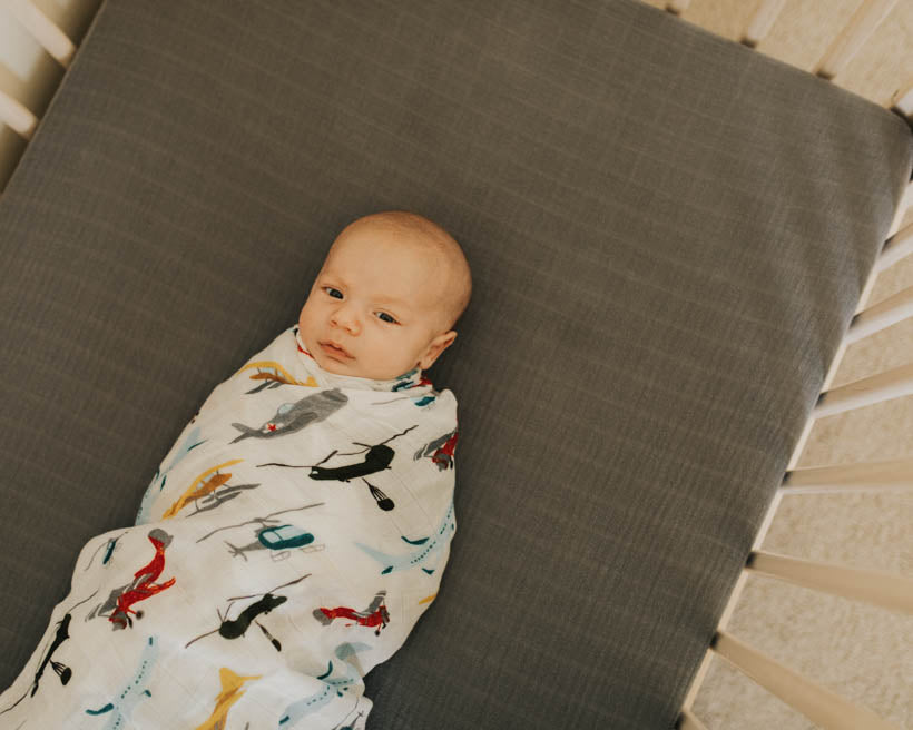 Little Unicorn Deluxe Muslin Swaddle Blanket | Air Show