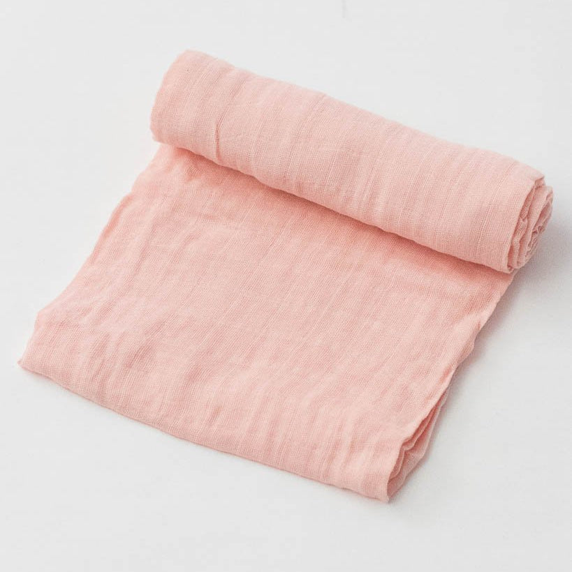 Little Unicorn Cotton Muslin Swaddle Blanket | Rose Petal