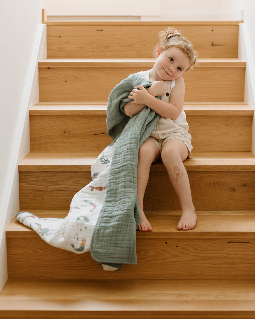 Little Unicorn Original Cotton Muslin Quilt | Mermaids
