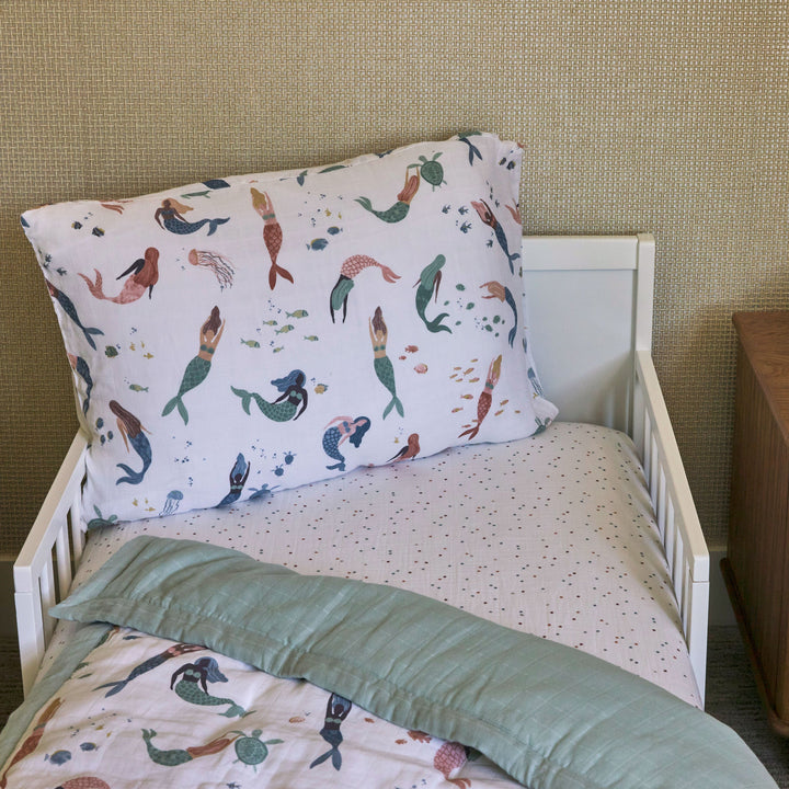 Little Unicorn Cotton Muslin Pillowcase 2-Pack | Mermaid Party