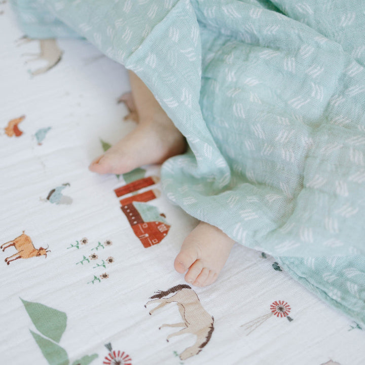 Little Unicorn Cotton Muslin Swaddle Blanket 3 Pack | Farmyard
