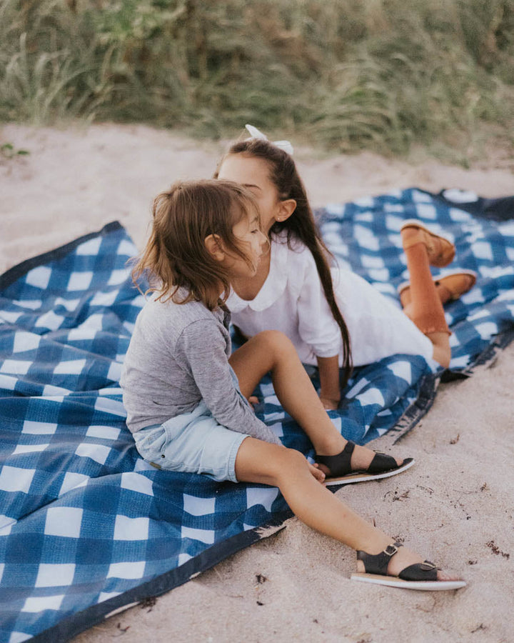 Little Unicorn Outdoor Blanket | Navy Plaid