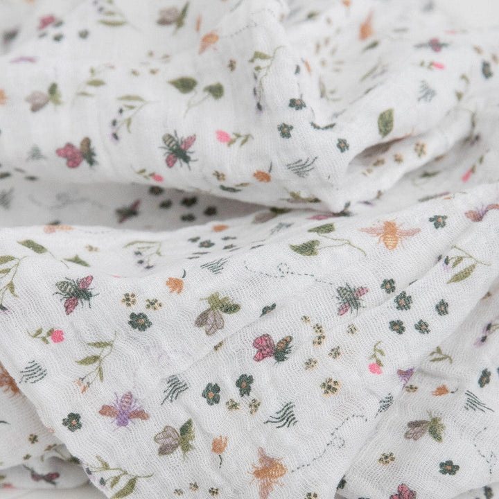 Little Unicorn Cotton Muslin Swaddle Blanket 3 Pack | Garden Bees