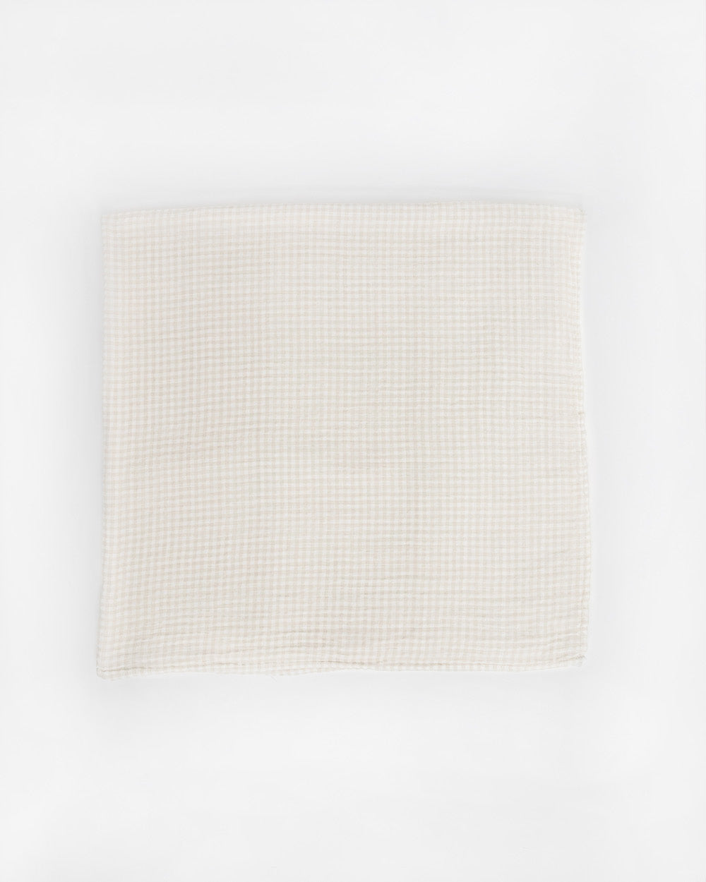 Little Unicorn Cotton Muslin Swaddle Blanket | Tan Gingham