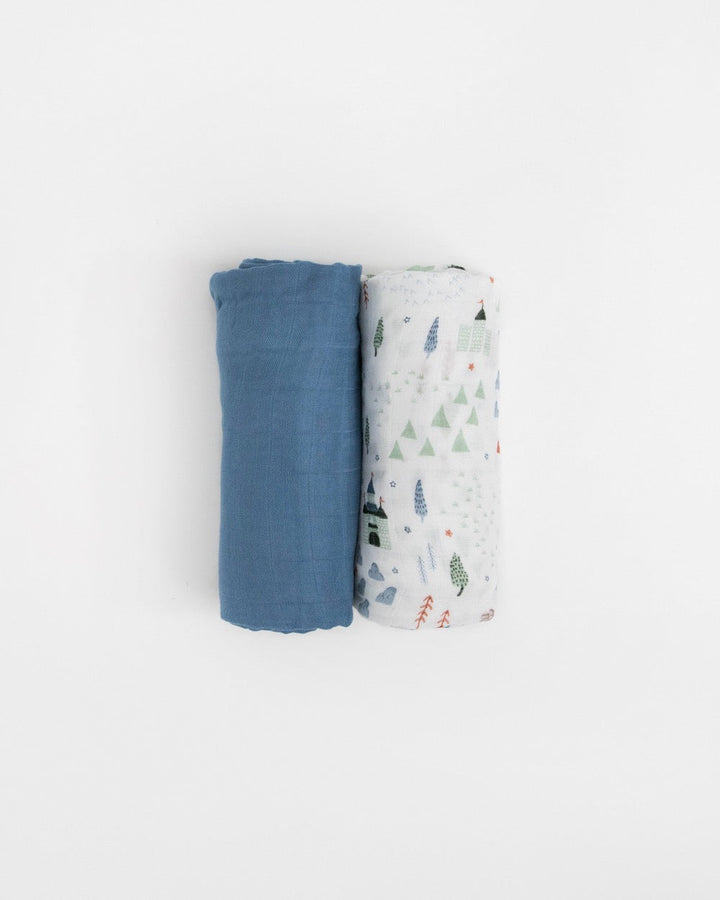 Little Unicorn Deluxe Muslin Swaddle Blanket 2 Pack | Dragon Days