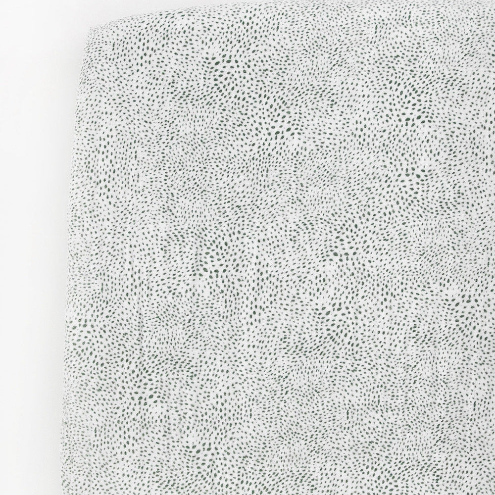 Little Unicorn Cotton Muslin Crib Sheet | Green Seed