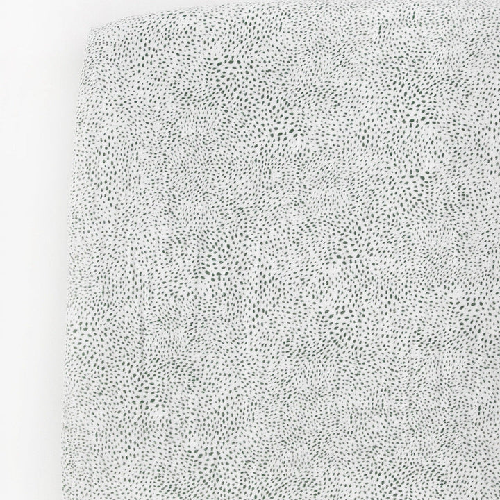 Little Unicorn Cotton Muslin Crib Sheet | Green Seed