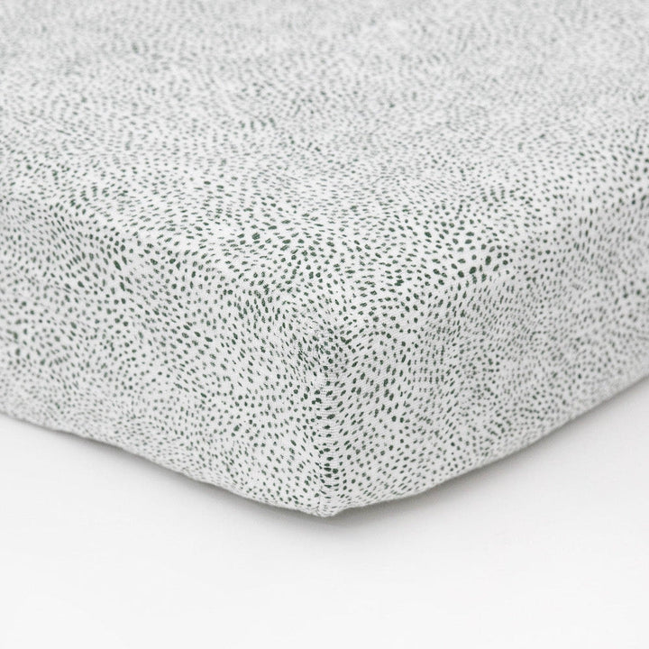 Little Unicorn Cotton Muslin Crib Sheet | Green Seed