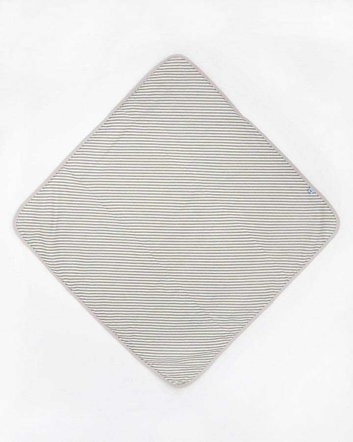 Little Unicorn Infant Hooded Towel | Grey Stripe