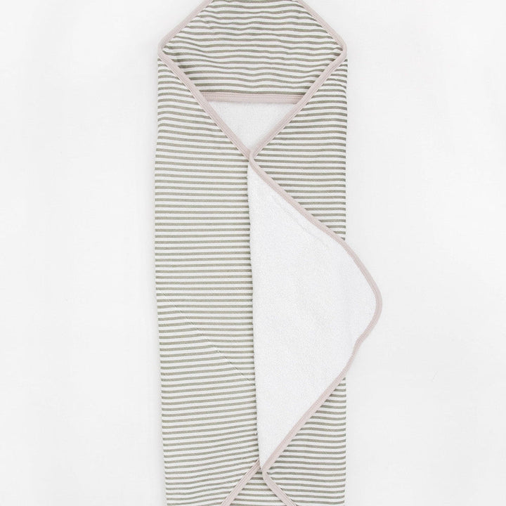 Little Unicorn Infant Hooded Towel | Grey Stripe