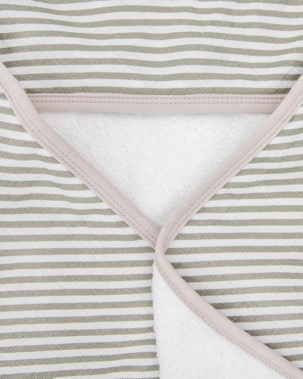 Little Unicorn Infant Hooded Towel | Grey Stripe