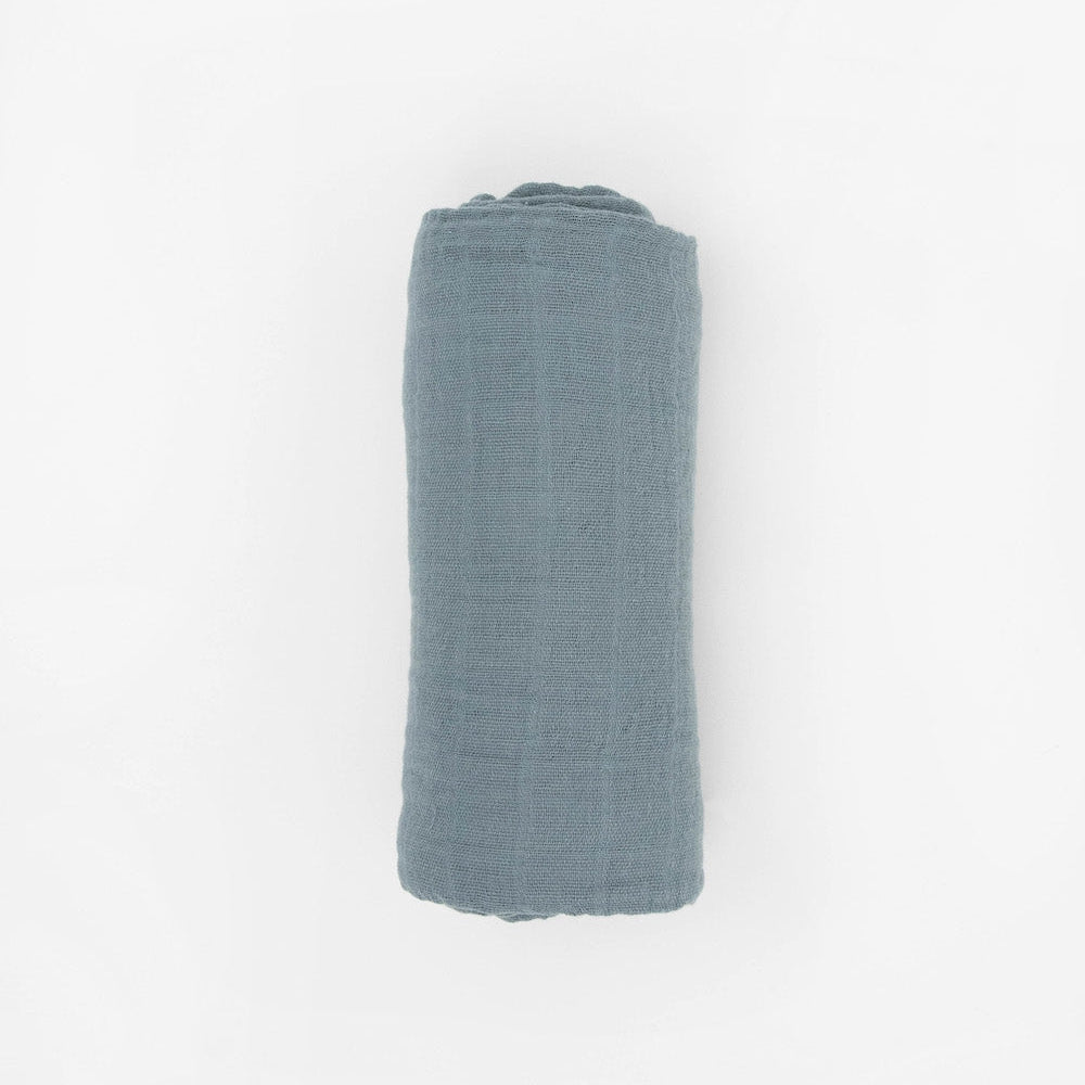 Little Unicorn Cotton Muslin Swaddle Blanket | Sea