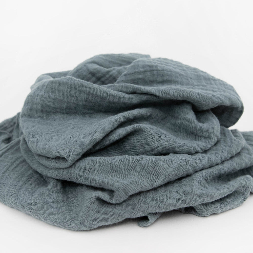 Little Unicorn Cotton Muslin Swaddle Blanket | Sea