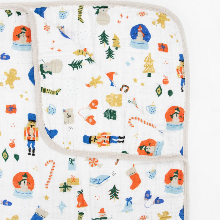 Little Unicorn Original Cotton Muslin Quilt | Christmas Time