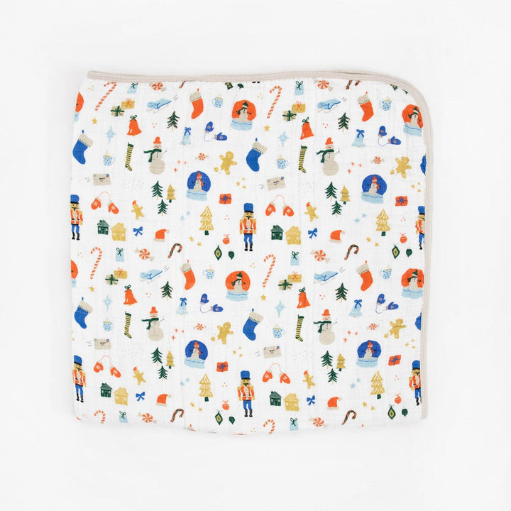 Little Unicorn Original Cotton Muslin Quilt | Christmas Time