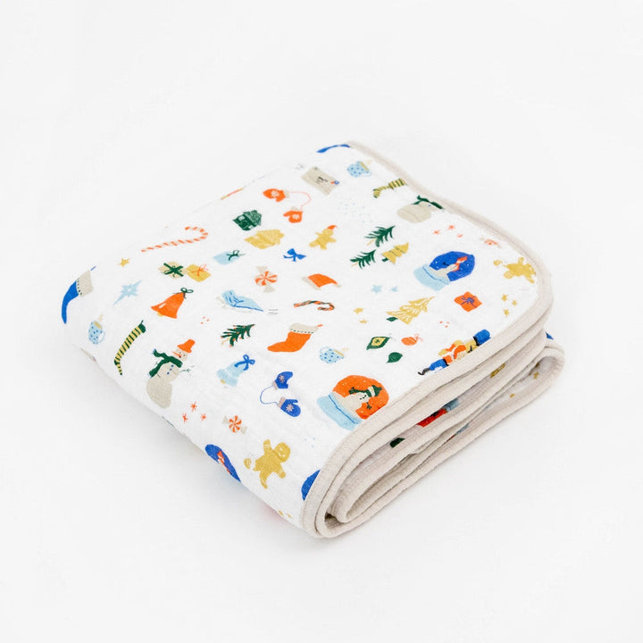 Little Unicorn Original Cotton Muslin Quilt | Christmas Time