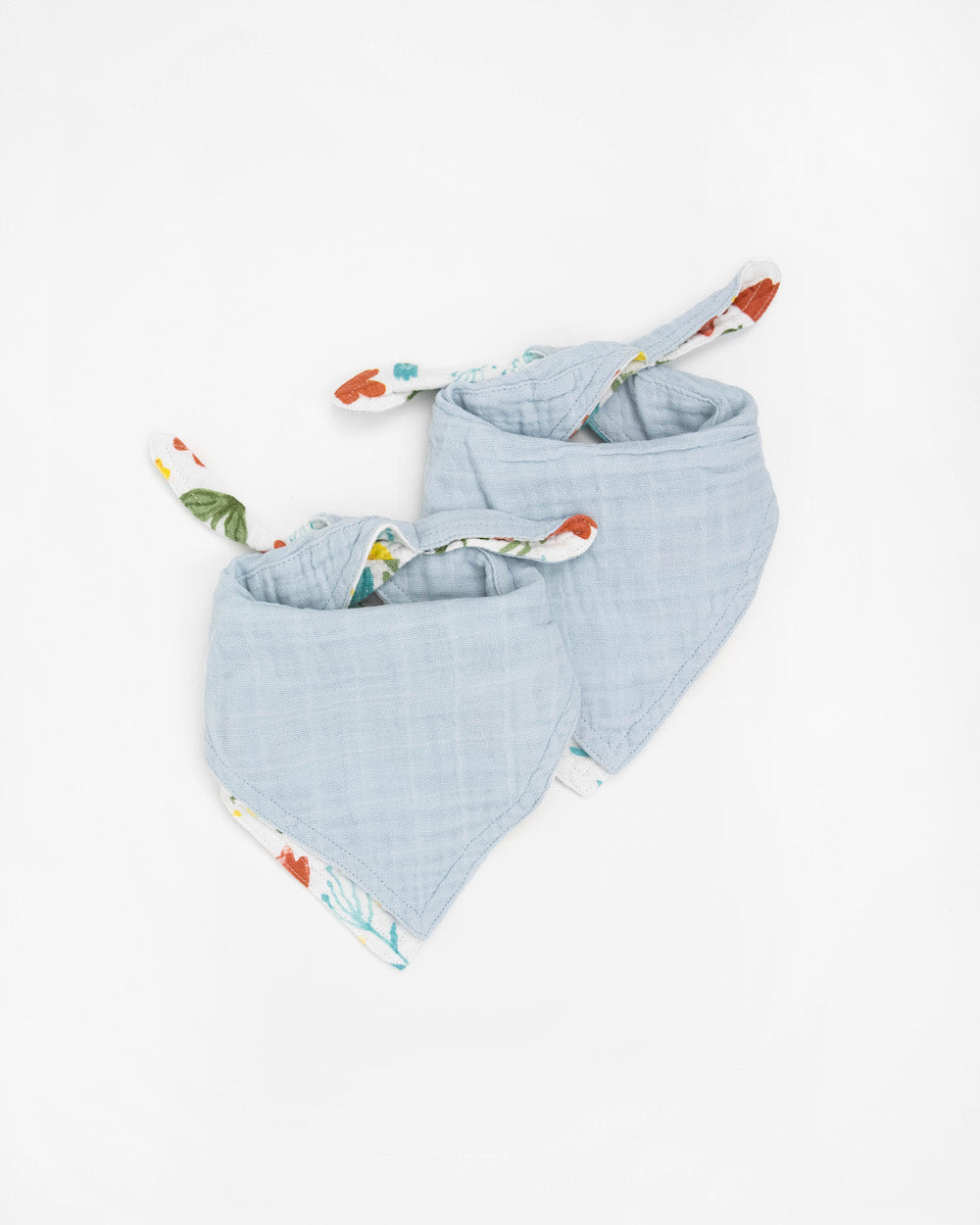 Little Unicorn Cotton Muslin Reversible Bandana Bib 2 Pack | Meadow