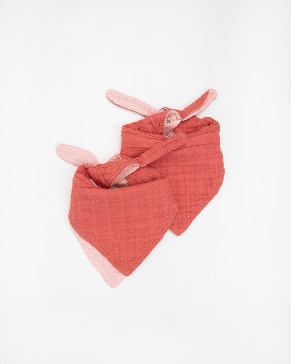 Little Unicorn Cotton Muslin Reversible Bandana Bib 2 Pack | Rose Petal