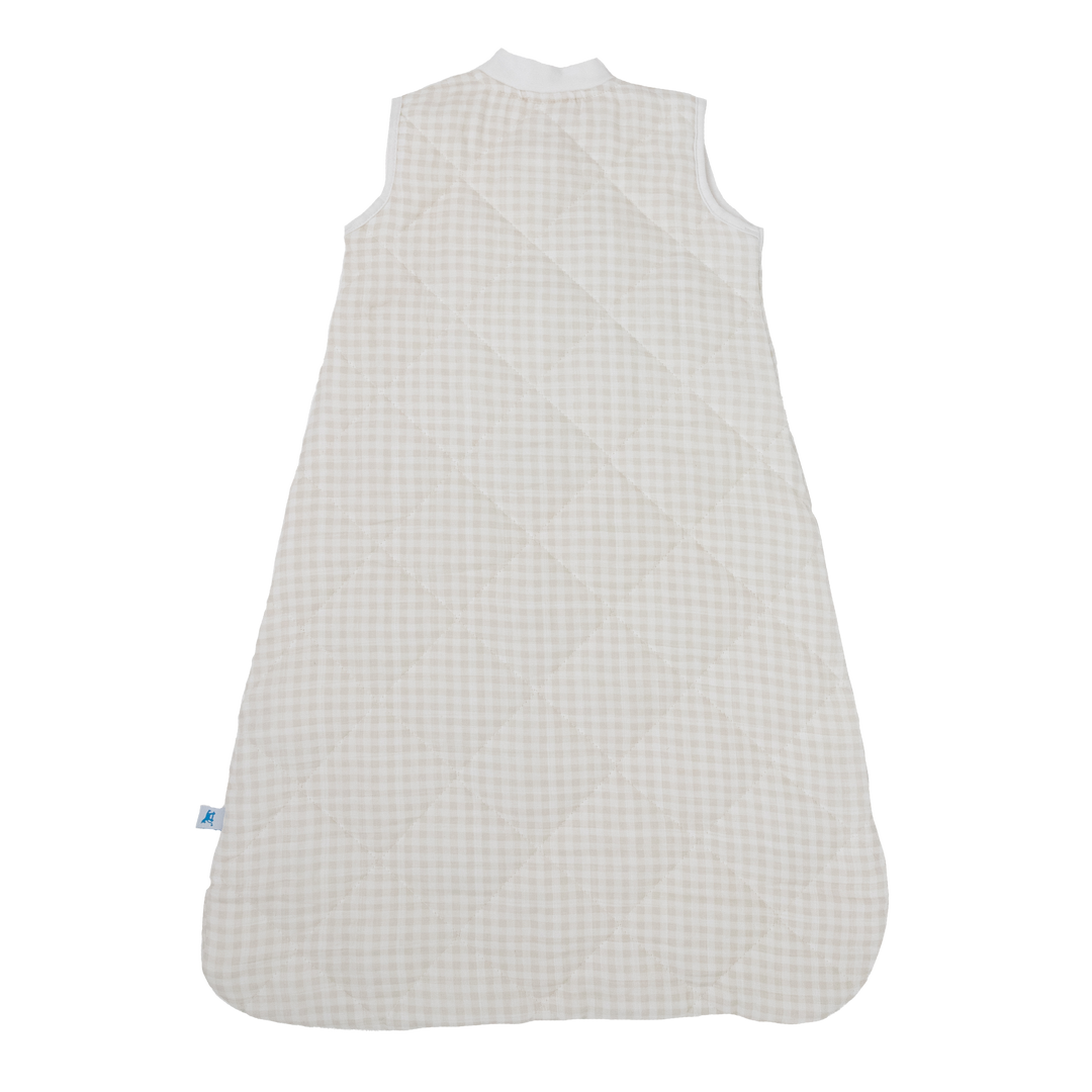 Little Unicorn Cotton Muslin Quilted Sleep Bag | Tan Gingham