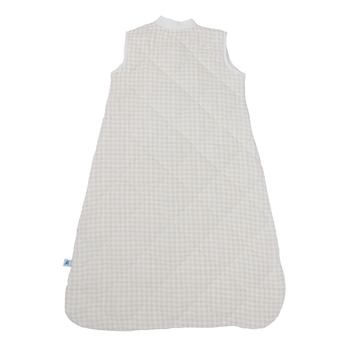 Little Unicorn Cotton Muslin Quilted Sleep Bag | Tan Gingham
