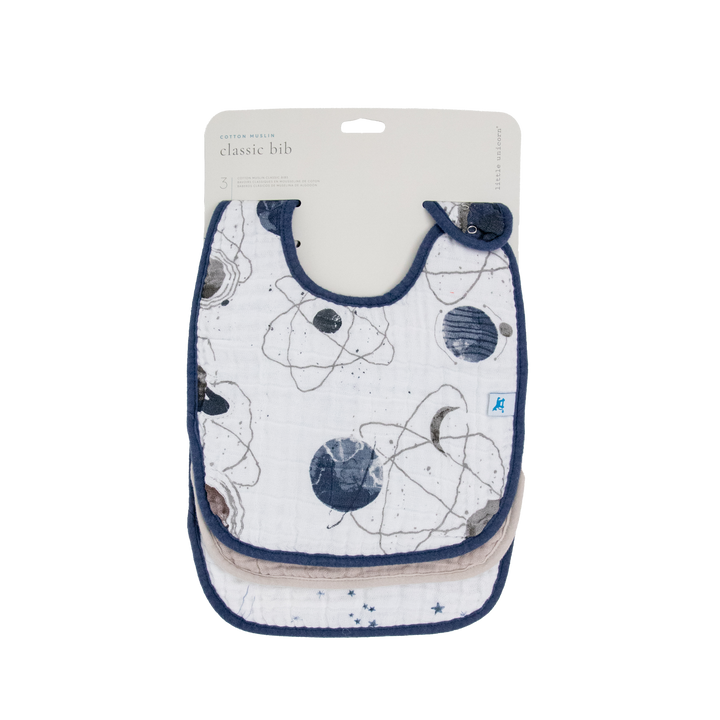 Little Unicorn Cotton Muslin Classic Bib 3 Pack | Planetary 2